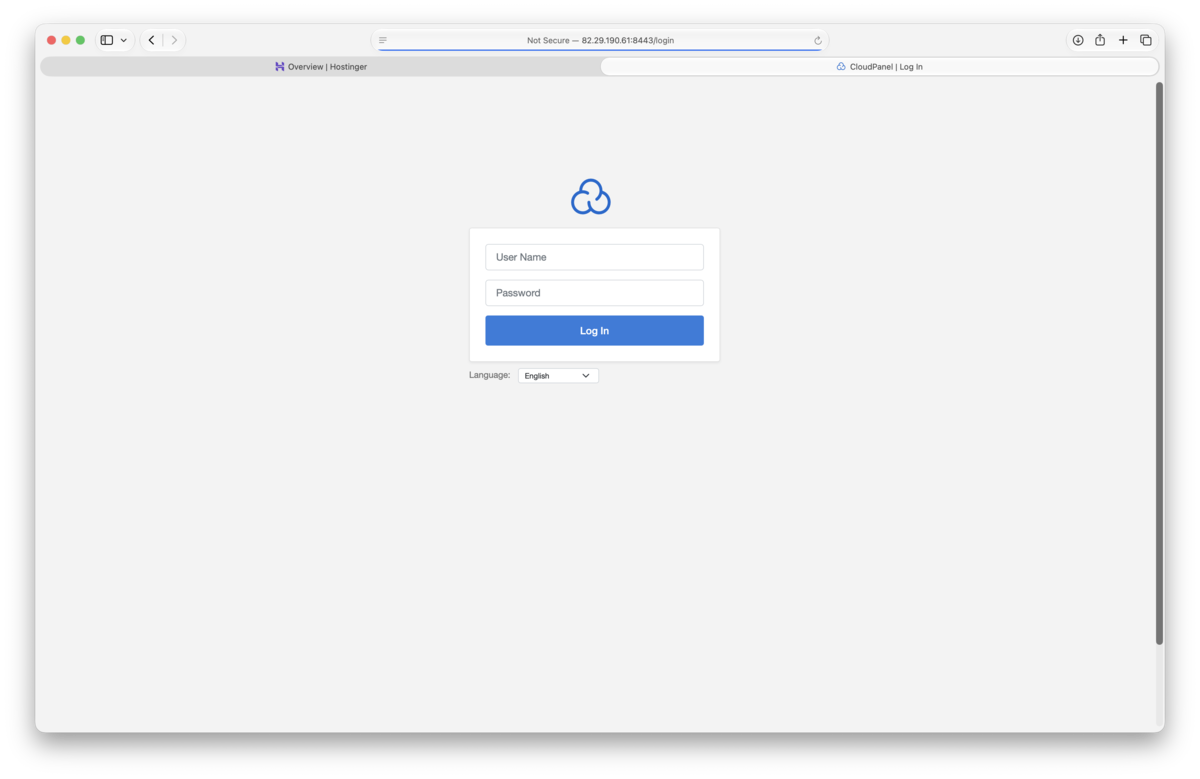 Log in