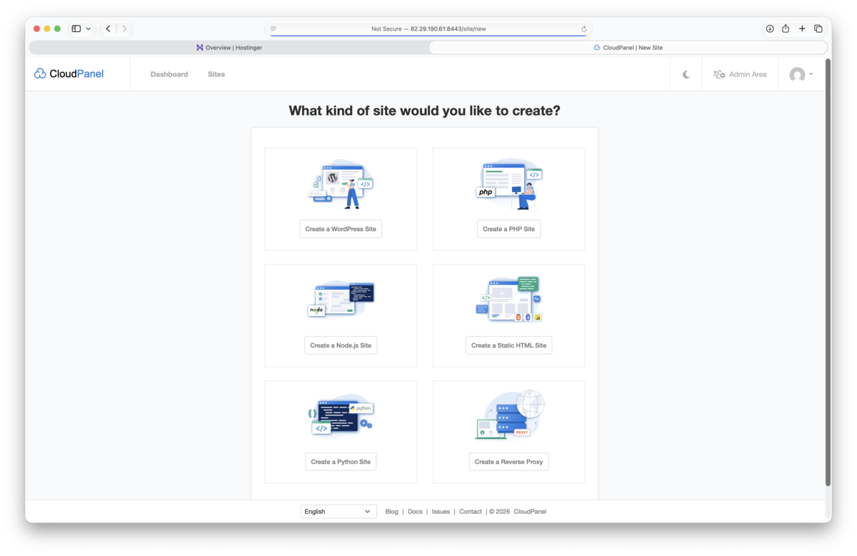 Choose a PHP site
