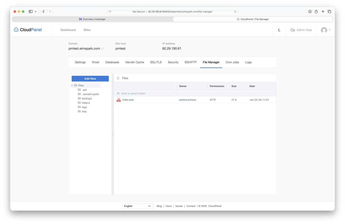 Open your document root